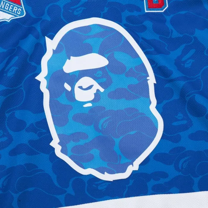 Mitchell and Ness Bape X MandN Jersey New York Rangers Men TShirts and Tops Mitchell and Ness Bape X MandN Jersey New York Rangers Men TShirts and Tops