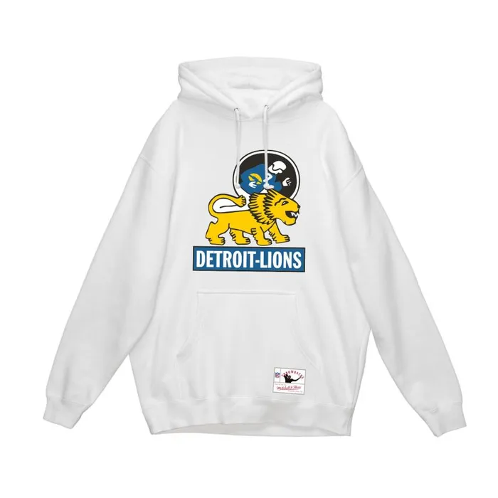 Mitchell and Ness Basic Logo 2 Hoodie Detroit Lions Men Hoodies and Sweatshirts Mitchell and Ness Basic Logo 2 Hoodie Detroit Lions Men Hoodies and Sweatshirts
