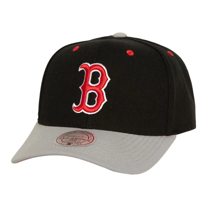 Mitchell and Ness Bred Pro Snapback Boston Red Sox Men Hats and Headwear