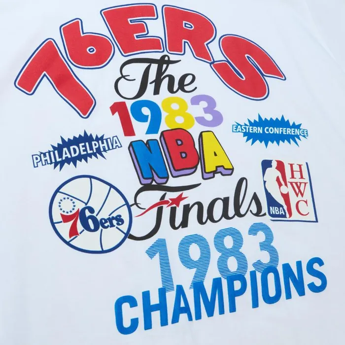 Mitchell and Ness Champs Fest SS Tee HWC Philadelphia 76ers Men TShirts and Tops Mitchell and Ness Champs Fest SS Tee HWC Philadelphia 76ers Men TShirts and Tops