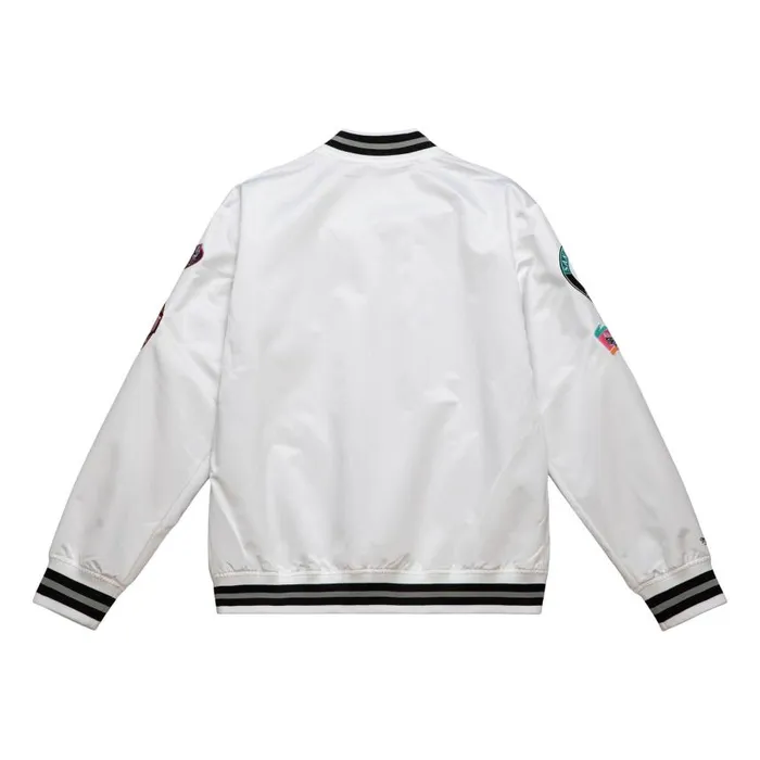 Mitchell and Ness City Collection Lightweight Satin Jacket San Antonio Spurs Men Jackets and Outerwear Mitchell and Ness City Collection Lightweight Satin Jacket San Antonio Spurs Men Jackets and Outerwear
