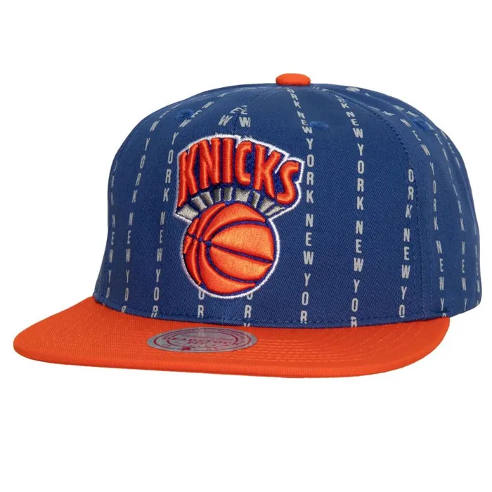 Mitchell and Ness City Pinstripe Deadstock HWC New York Knicks Men Hats and Headwear Mitchell and Ness City Pinstripe Deadstock HWC New York Knicks Men Hats and Headwear