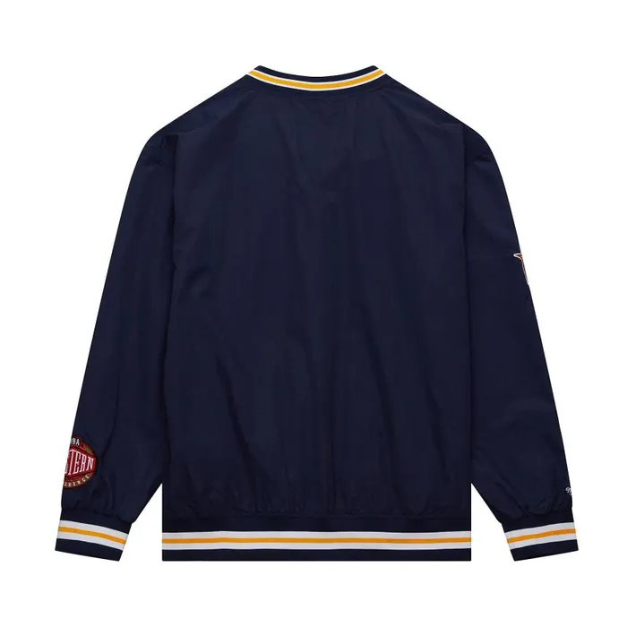Mitchell and Ness Classic Nylon Pullover Vintage Logo Golden State Warriors Men Jackets and Outerwear Mitchell and Ness Classic Nylon Pullover Vintage Logo Golden State Warriors Men Jackets and Outerwear