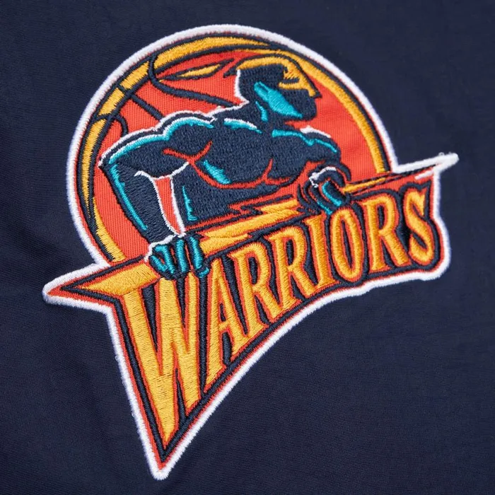 Mitchell and Ness Classic Nylon Pullover Vintage Logo Golden State Warriors Men Jackets and Outerwear Mitchell and Ness Classic Nylon Pullover Vintage Logo Golden State Warriors Men Jackets and Outerwear