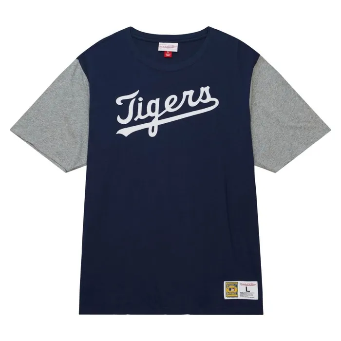 Mitchell and Ness Color Blocked SS Tee Detroit Tigers Men TShirts and Tops