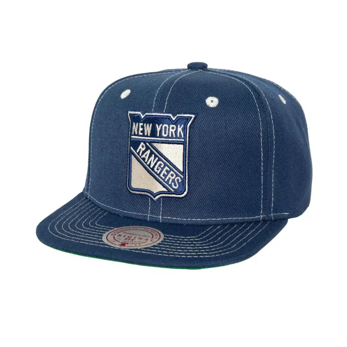 Mitchell and Ness Contrast Natural Snapback Vntg New York Rangers Men Hats and Headwear Mitchell and Ness Contrast Natural Snapback Vntg New York Rangers Men Hats and Headwear