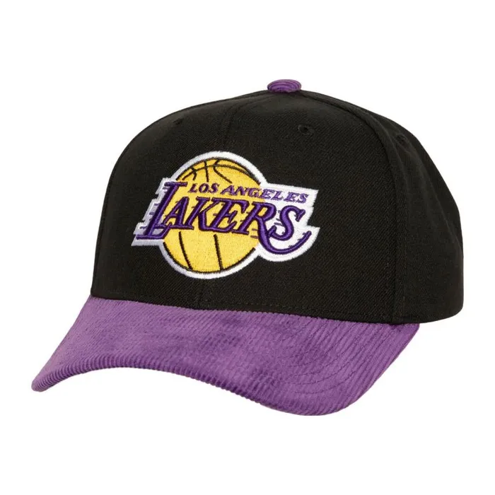 Mitchell and Ness Cord Pro Snapback Los Angeles Lakers Men Hats and Headwear