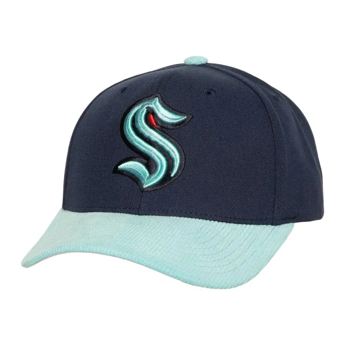 Mitchell and Ness Cord Pro Snapback Seattle Kraken Men Hats and Headwear