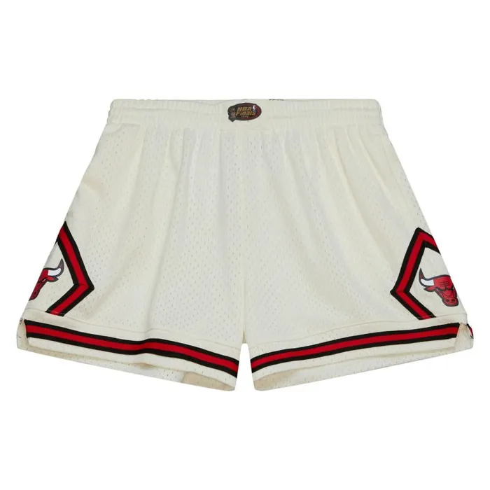 Mitchell and Ness Cream Unisex Jump Shot Shorts Chicago Bulls 199798 MenWomen Shorts Mitchell and Ness Cream Unisex Jump Shot Shorts Chicago Bulls 199798 MenWomen Shorts