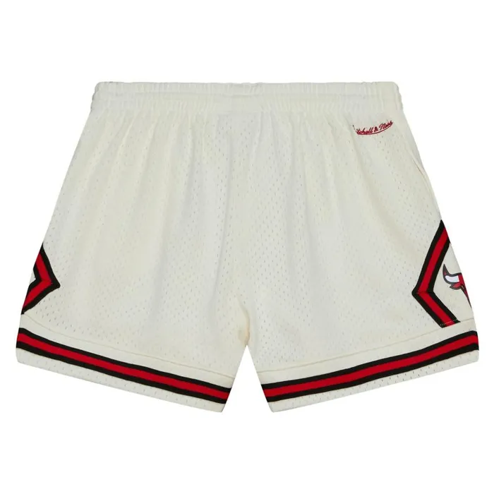 Mitchell and Ness Cream Unisex Jump Shot Shorts Chicago Bulls 199798 MenWomen Shorts