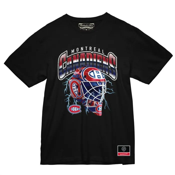 Mitchell and Ness Crease Lightning Tee Montreal Canadiens Men TShirts and Tops
