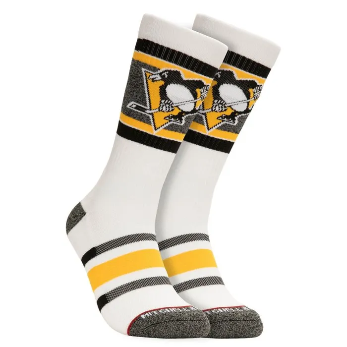 Mitchell and Ness Cross Bar Crew Socks Pittsburgh Penguins Men Socks