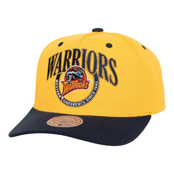 Mitchell and Ness Crown Jewels Pro Snapback HWC Golden State Warriors Men Hats and Headwear Mitchell and Ness Crown Jewels Pro Snapback HWC Golden State Warriors Men Hats and Headwear