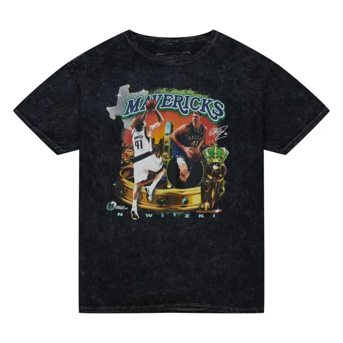 Mitchell and Ness Crowned Tee Dallas Mavericks Dirk Nowitzki Men TShirts and Tops Mitchell and Ness Crowned Tee Dallas Mavericks Dirk Nowitzki Men TShirts and Tops