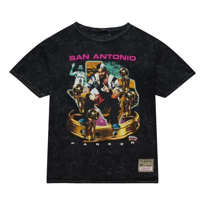 Mitchell and Ness Crowned Tee San Antonio Spurs Tony Parker Men TShirts and Tops Mitchell and Ness Crowned Tee San Antonio Spurs Tony Parker Men TShirts and Tops