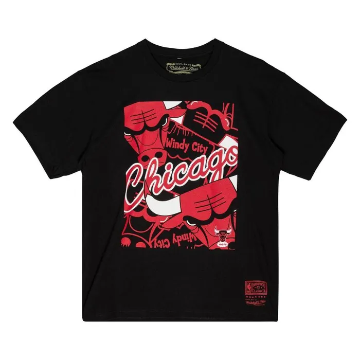 Mitchell and Ness Cut Up Tee Chicago Bulls Men TShirts and Tops