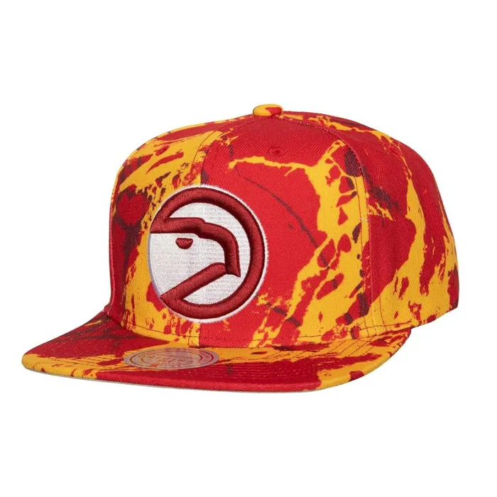 Mitchell and Ness Down For All Snapback HWC Atlanta Hawks Men Hats and Headwear Mitchell and Ness Down For All Snapback HWC Atlanta Hawks Men Hats and Headwear