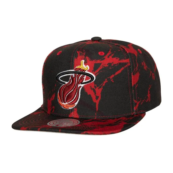 Mitchell and Ness Down For All Snapback HWC Miami Heat Men Hats and Headwear