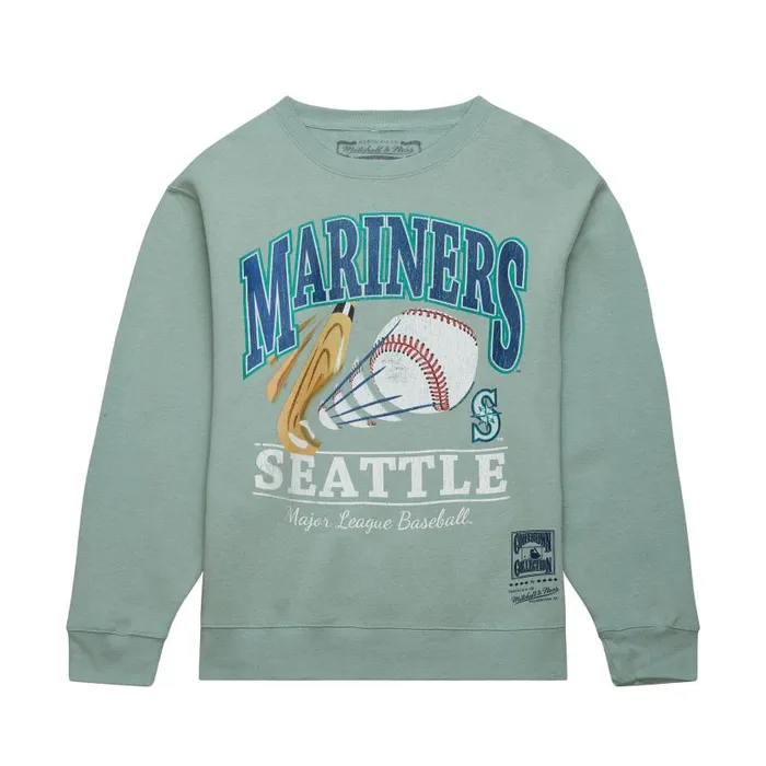 Mitchell and Ness Easy Cool Crewneck Sweatshirt Seattle Mariners Men Hoodies and Sweatshirts Mitchell and Ness Easy Cool Crewneck Sweatshirt Seattle Mariners Men Hoodies and Sweatshirts