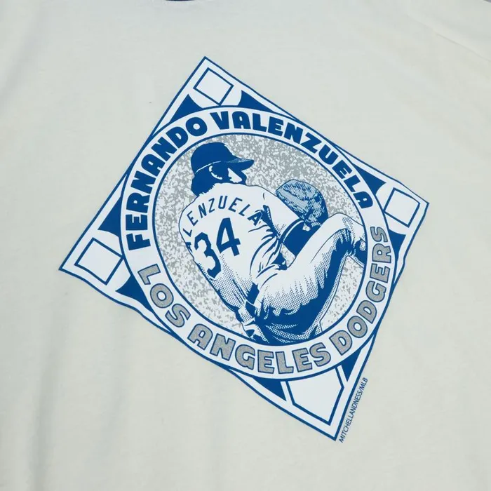 Mitchell and Ness Emblem Ringer Los Angeles Dodgers Fernando Valenzuela Men TShirts and Tops Mitchell and Ness Emblem Ringer Los Angeles Dodgers Fernando Valenzuela Men TShirts and Tops
