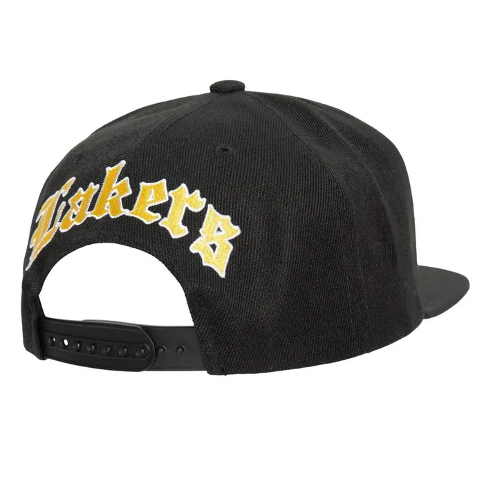 Mitchell and Ness English Dropback Snapback Los Angeles Lakers Men Hats and Headwear Mitchell and Ness English Dropback Snapback Los Angeles Lakers Men Hats and Headwear