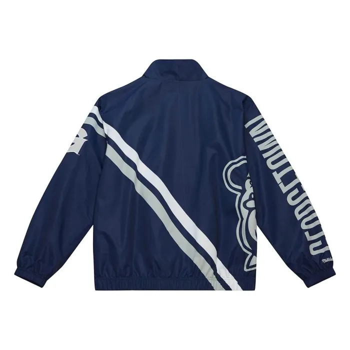Mitchell and Ness Exploded Logo Warm Up Jacket Georgetown University Men Jackets and Outerwear Mitchell and Ness Exploded Logo Warm Up Jacket Georgetown University Men Jackets and Outerwear