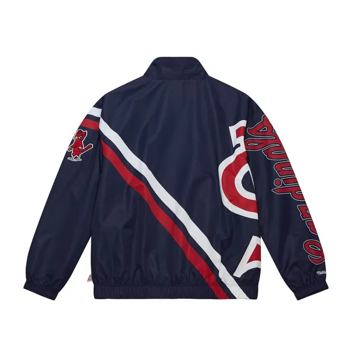 Mitchell and Ness Exploded Logo Warm Up Jacket St Louis Cardinals Men Jackets and Outerwear Mitchell and Ness Exploded Logo Warm Up Jacket St Louis Cardinals Men Jackets and Outerwear