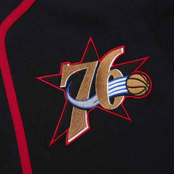 Mitchell and Ness Fashion Cotton Button Front Vintage Logo Philadelphia 76ers Men TShirts and Tops Mitchell and Ness Fashion Cotton Button Front Vintage Logo Philadelphia 76ers Men TShirts and Tops