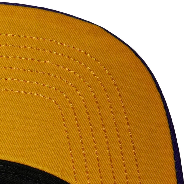 Mitchell and Ness Front Face Snapback Los Angeles Lakers Men Hats and Headwear Mitchell and Ness Front Face Snapback Los Angeles Lakers Men Hats and Headwear