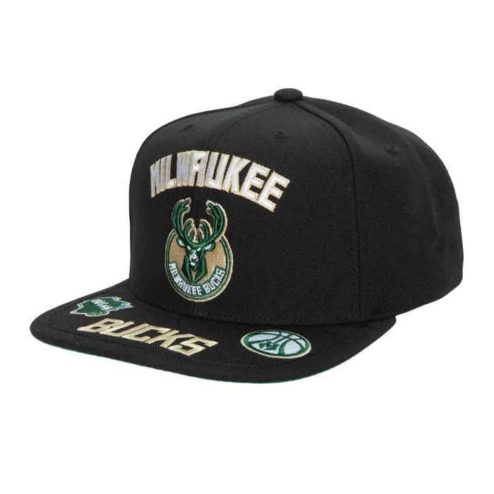 Mitchell and Ness Front Loaded Snapback Milwaukee Bucks Men Hats and Headwear Mitchell and Ness Front Loaded Snapback Milwaukee Bucks Men Hats and Headwear
