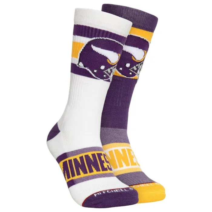Mitchell and Ness Hail Mary Crew Socks Minnesota Vikings Men Socks