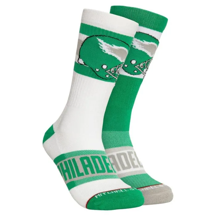 Mitchell and Ness Hail Mary Crew Socks Philadelphia Eagles Men Socks