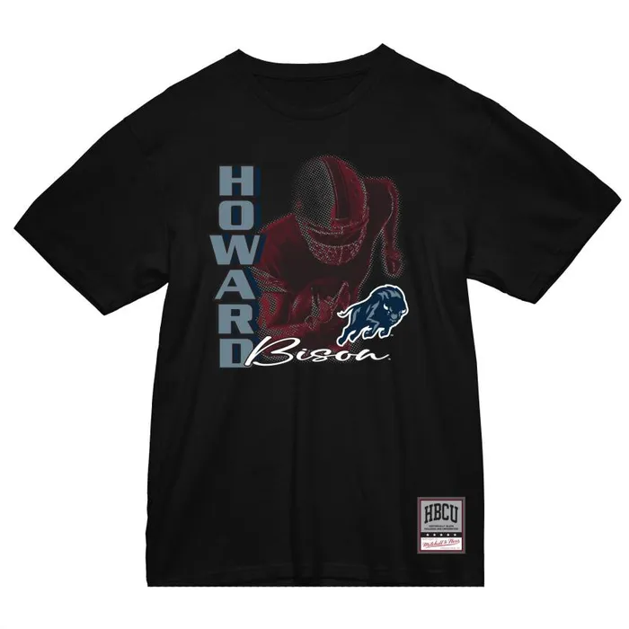 Mitchell and Ness HBCU Blitzed Tee Howard University Men TShirts and Tops