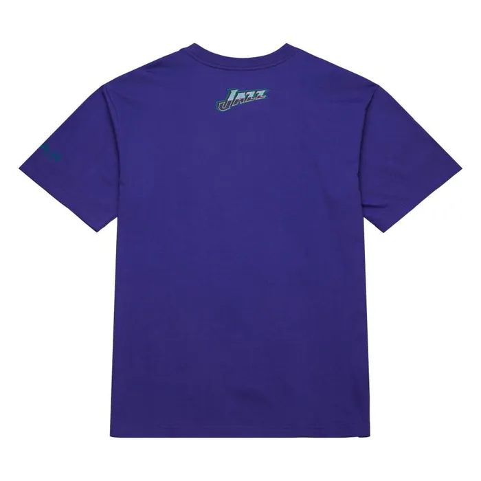 Mitchell and Ness Heavyweight Premium Player Tee Vintage Logo Utah Jazz Karl Malone Men TShirts and Tops Mitchell and Ness Heavyweight Premium Player Tee Vintage Logo Utah Jazz Karl Malone Men TShirts and Tops