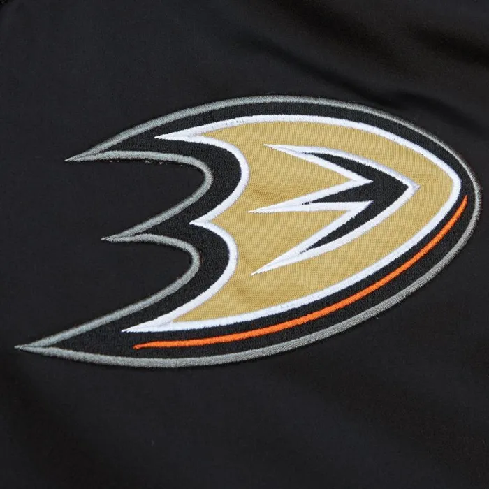 Mitchell and Ness Heavyweight Satin Jacket Anaheim Ducks Men Jackets and Outerwear Mitchell and Ness Heavyweight Satin Jacket Anaheim Ducks Men Jackets and Outerwear