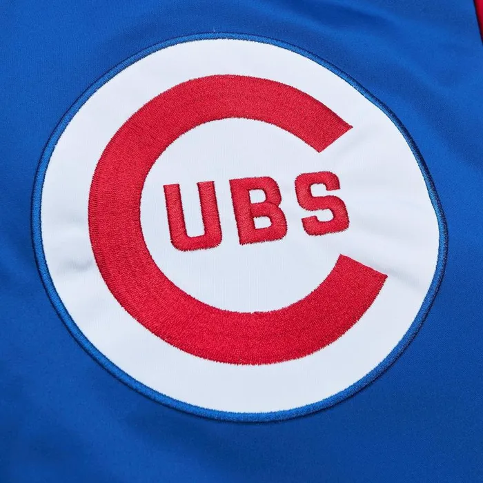 Mitchell and Ness Heavyweight Satin Jacket Chicago Cubs Men Jackets and Outerwear Mitchell and Ness Heavyweight Satin Jacket Chicago Cubs Men Jackets and Outerwear