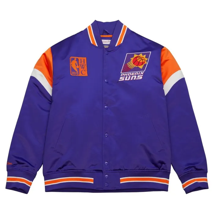 Mitchell and Ness Heavyweight Satin Jacket Phoenix Suns Men Jackets and Outerwear Mitchell and Ness Heavyweight Satin Jacket Phoenix Suns Men Jackets and Outerwear