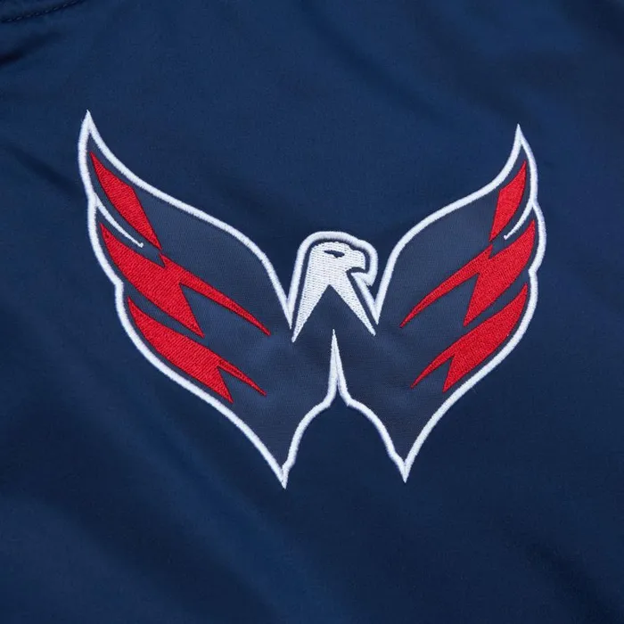 Mitchell and Ness Heavyweight Satin Jacket Washington Capitals Men Jackets and Outerwear Mitchell and Ness Heavyweight Satin Jacket Washington Capitals Men Jackets and Outerwear