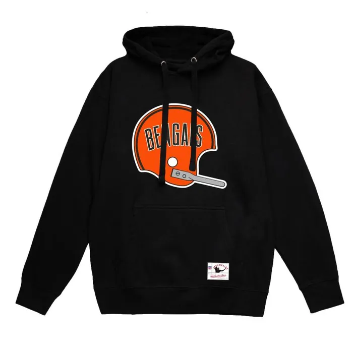 Mitchell and Ness Helmet 1 Hoodie Cincinnati Bengals Men Hoodies and Sweatshirts Mitchell and Ness Helmet 1 Hoodie Cincinnati Bengals Men Hoodies and Sweatshirts