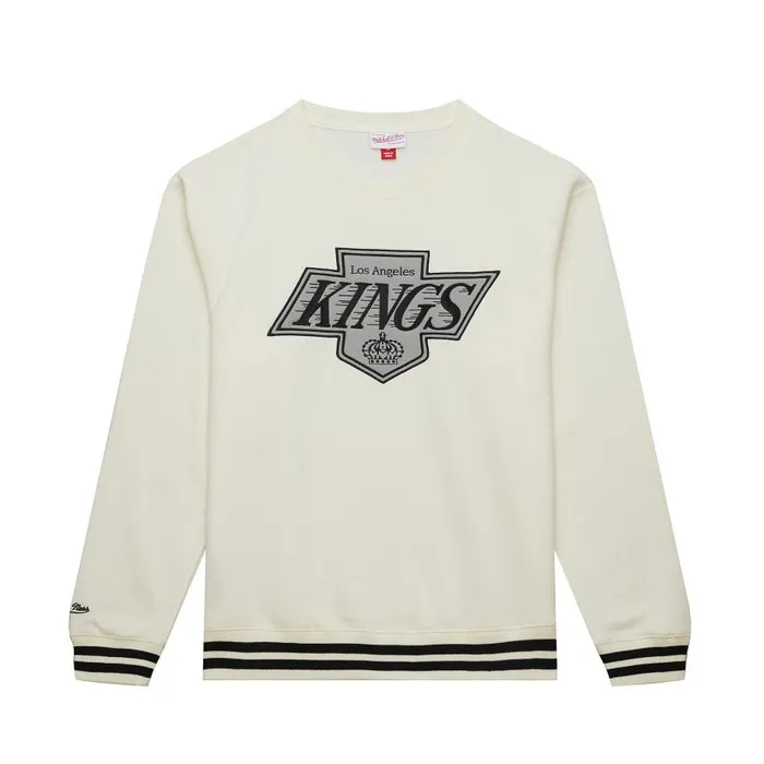 Mitchell and Ness Heritage Fleece Crew Vintage Logo Los Angeles Kings Men Hoodies and Sweatshirts Mitchell and Ness Heritage Fleece Crew Vintage Logo Los Angeles Kings Men Hoodies and Sweatshirts