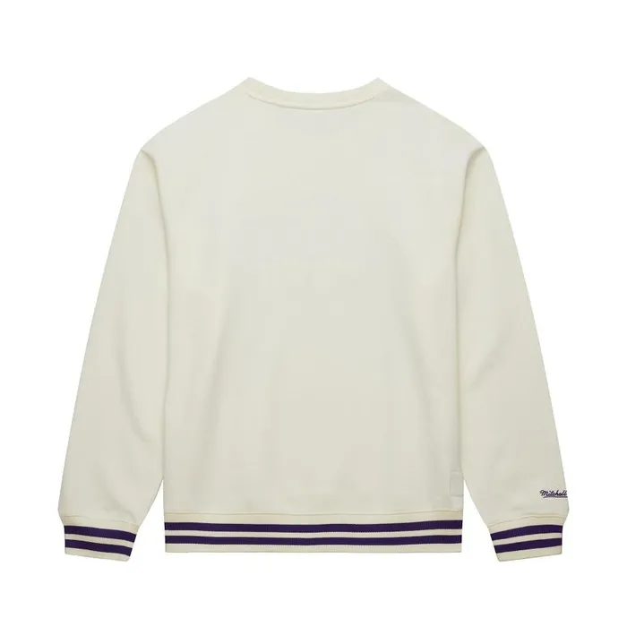 Mitchell and Ness Heritage Fleece Crew Vintage Logo Los Angeles Lakers Men Hoodies and Sweatshirts Mitchell and Ness Heritage Fleece Crew Vintage Logo Los Angeles Lakers Men Hoodies and Sweatshirts