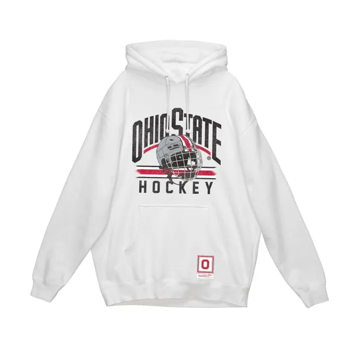 Mitchell and Ness Hockey Hoodie Ohio State Men Hoodies and Sweatshirts