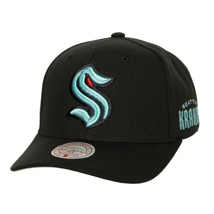 Mitchell and Ness Icon Grail Pro Snapback Seattle Kraken Men Hats and Headwear Mitchell and Ness Icon Grail Pro Snapback Seattle Kraken Men Hats and Headwear