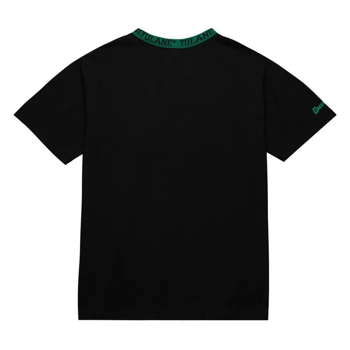 Mitchell and Ness Jaquard Ringer SS Tee Current Logo Tulane University Men TShirts and Tops Mitchell and Ness Jaquard Ringer SS Tee Current Logo Tulane University Men TShirts and Tops