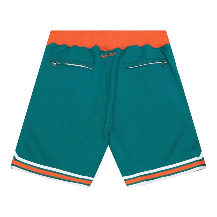 Mitchell and Ness Just Don Throwbacks Short Miami Dolphins Men Shorts Mitchell and Ness Just Don Throwbacks Short Miami Dolphins Men Shorts