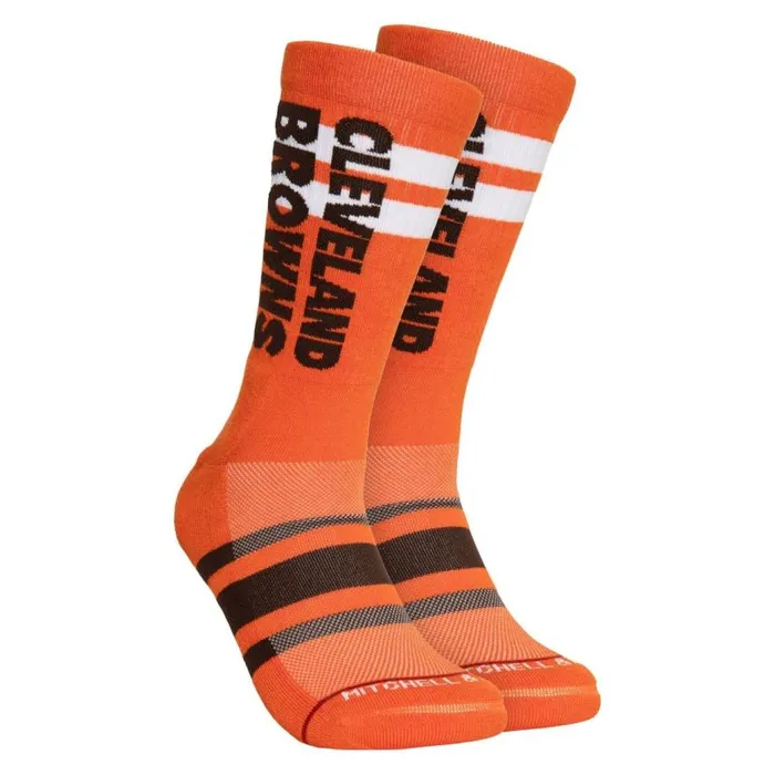 Mitchell and Ness Lateral Crew Socks Cleveland Browns Men Socks