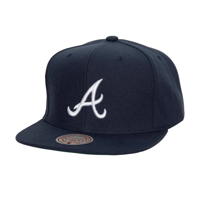Mitchell and Ness League Patch Snapback Atlanta Braves Men Hats and Headwear