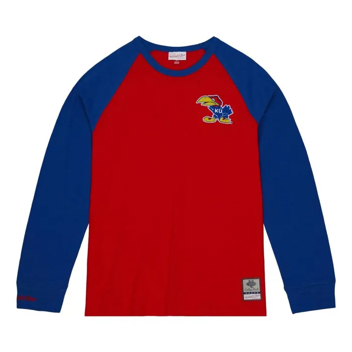 Mitchell and Ness Legendary Slub LS Tee University Of Kansas Men TShirts and Tops Mitchell and Ness Legendary Slub LS Tee University Of Kansas Men TShirts and Tops