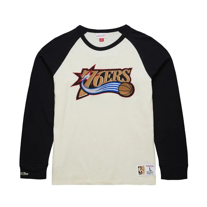 Mitchell and Ness Legendary Slub LS Vintage Logo Philadelphia 76ers Men TShirts and Tops Mitchell and Ness Legendary Slub LS Vintage Logo Philadelphia 76ers Men TShirts and Tops