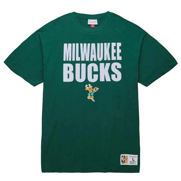 Mitchell and Ness Legendary Slub SS Tee Milwaukee Bucks Men TShirts and Tops